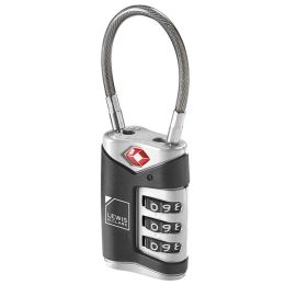 Lewis N Clark TSA-Approved Combination Luggage Lock With Steel Cable