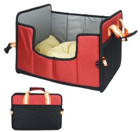 Pet Life 'Travel-Nest' Folding Travel Cat and Dog Bed (Color: Red, size: large)