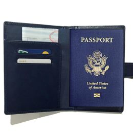 Passport Wallet with RFID Safe Lock (Color: Brown)
