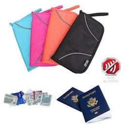 SAFE JOURNEY RFID BLOCKER Passport and Credit Card Protector Wallet (Color: Orange)
